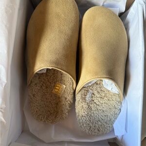 Jenni Kayne Ashby Tan Suede Clogs Size 6